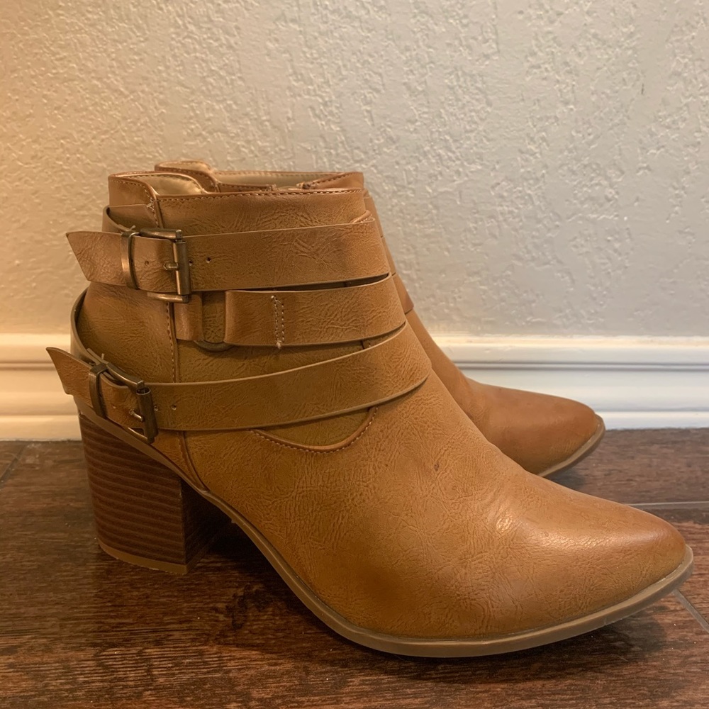 Faux Leather Booties by Lov mark